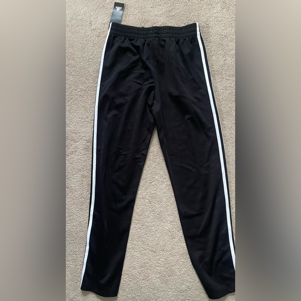NWT Kids Adidas Black Sweatpants with White Stripes